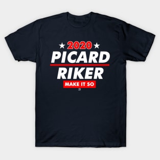 Picard and Riker 2020 Presidential Election T-Shirt